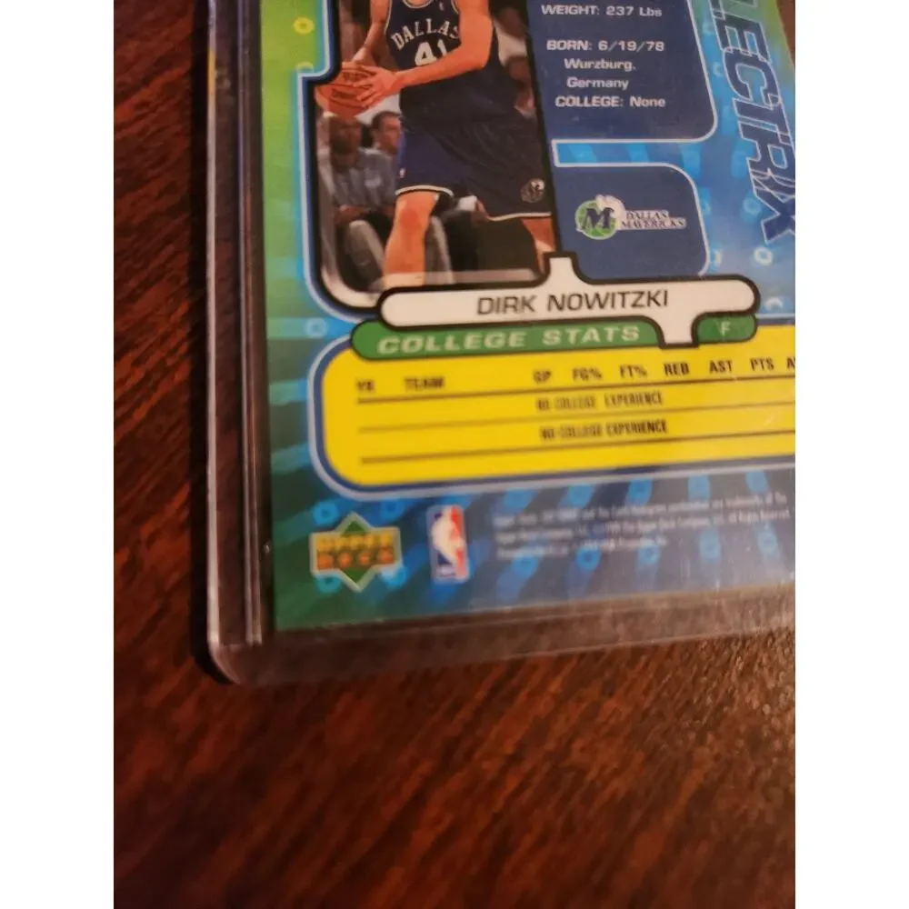 Dirk Nowitzki 1998-99 Upper Deck Ionix Electrix Rookie Card Mavericks